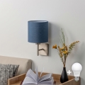 BRILAGI - LED стенно осветително тяло NUBILA 1xE27/60W/230V матов хром/тъмносиньо