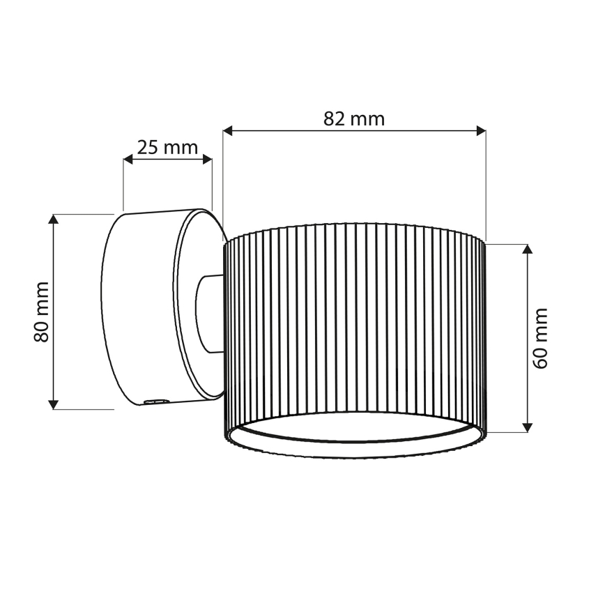 Brilagi - LED Стенно точково осветително тяло STRIPY 1xGX53/15W/230V черно