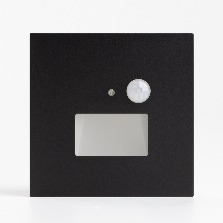 Brilagi - LED стълбищно осветително тяло с датчик за движение и сумрак JACK LED/1,5W/230V 3000/4000/6500K черно