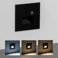 Brilagi - LED стълбищно осветително тяло с датчик за движение и за здрач JACK LED/3W/230V 3000/4000/6500K IP65 черно