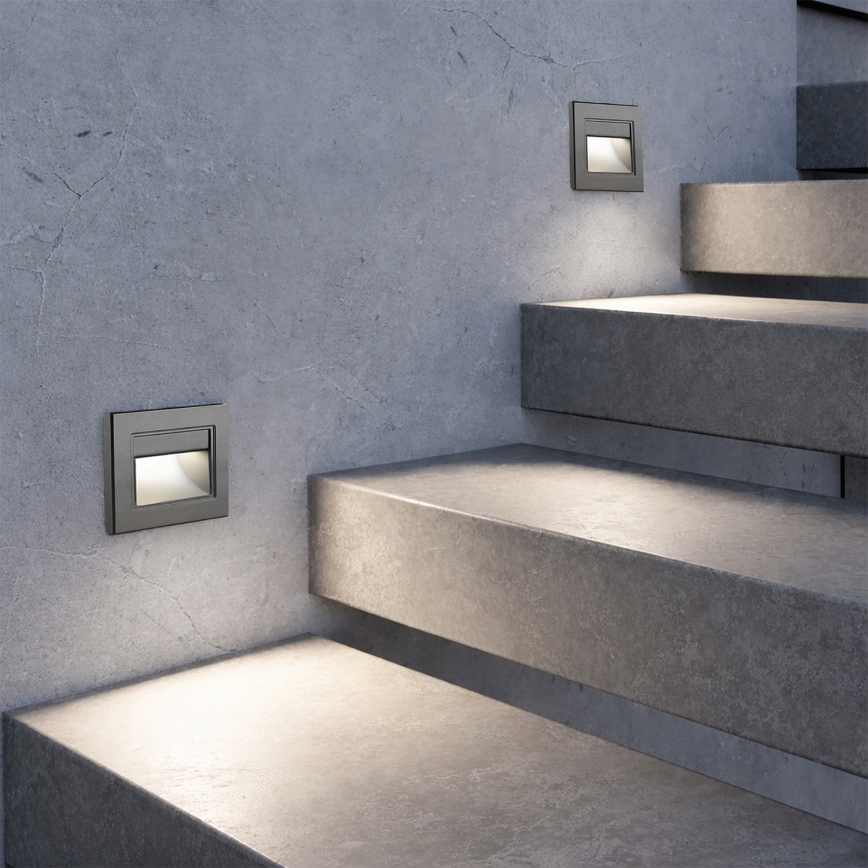 Brilagi - LED стълбищно осветително тяло STEP LIGHT LED/1,5W/230V IP44 антрацит