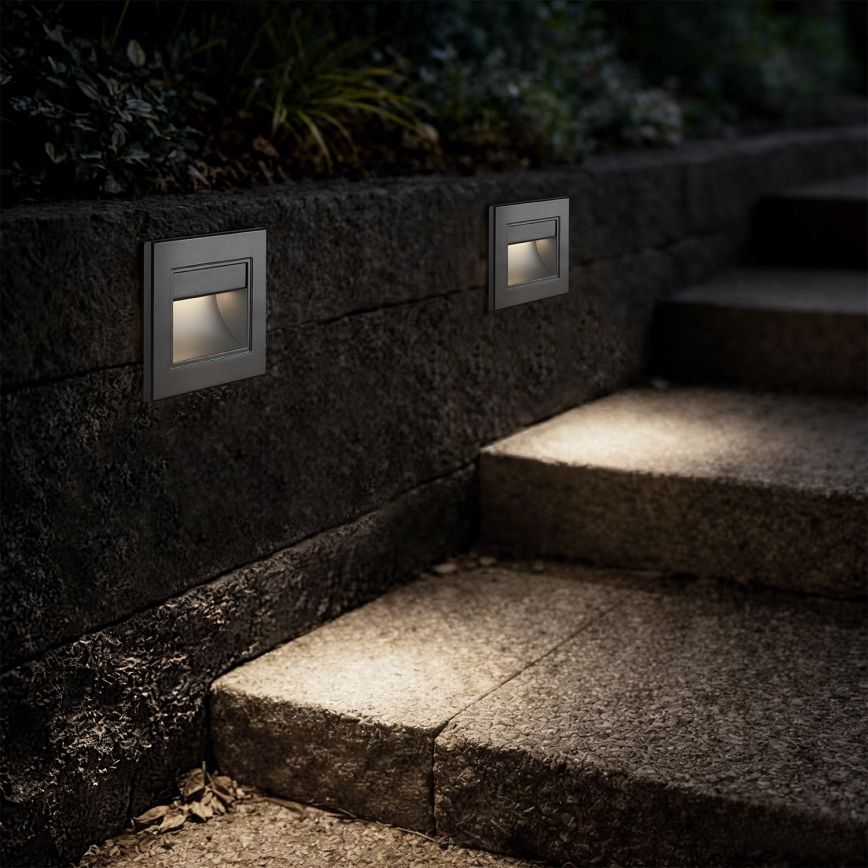 Brilagi - LED стълбищно осветително тяло STEP LIGHT LED/1,5W/230V IP44 антрацит