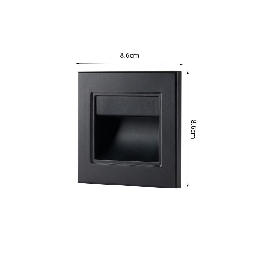 Brilagi - LED стълбищно осветително тяло STEP LIGHT LED/1,5W/230V IP44 черно