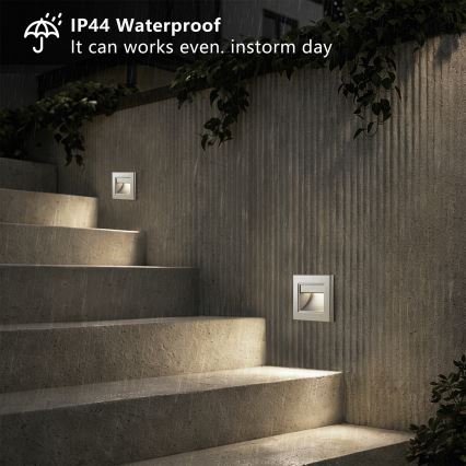 Brilagi - LED стълбищно осветително тяло STEP LIGHT LED/1,5W/230V IP44 сребристо