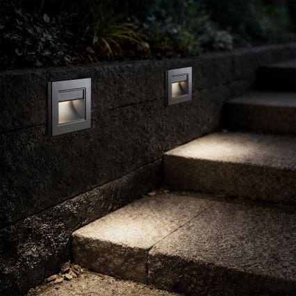 Brilagi - LED стълбищно осветително тяло STEP LIGHT LED/1,5W/230V IP44 сребристо