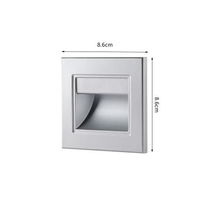 Brilagi - LED стълбищно осветително тяло STEP LIGHT LED/1,5W/230V IP44 сребристо