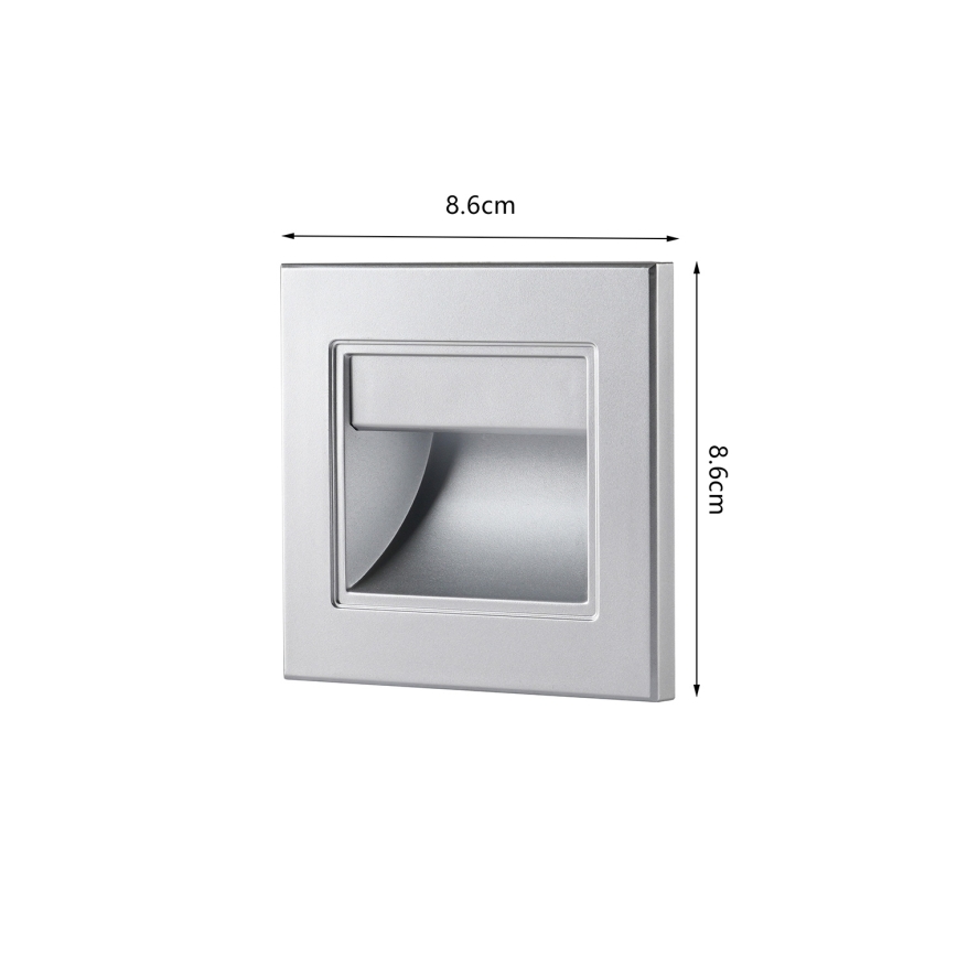 Brilagi - LED стълбищно осветително тяло STEP LIGHT LED/1,5W/230V IP44 сребристо