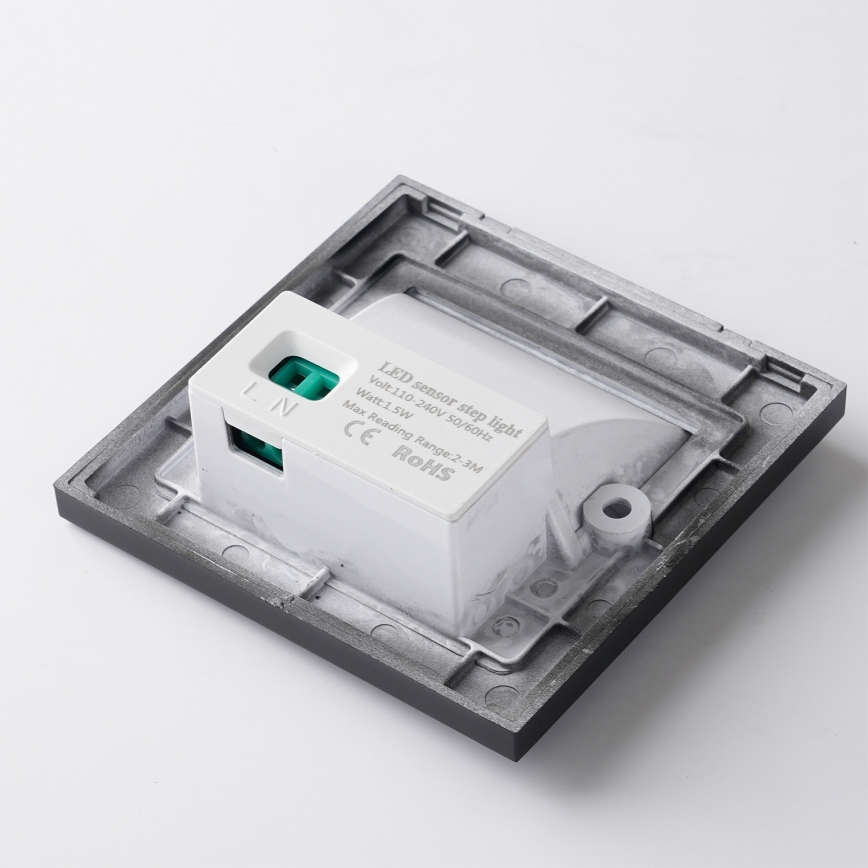 Brilagi - LED осветително тяло за стълби със сензор STEP LIGHT LED/1,5W/230V IP44 черно