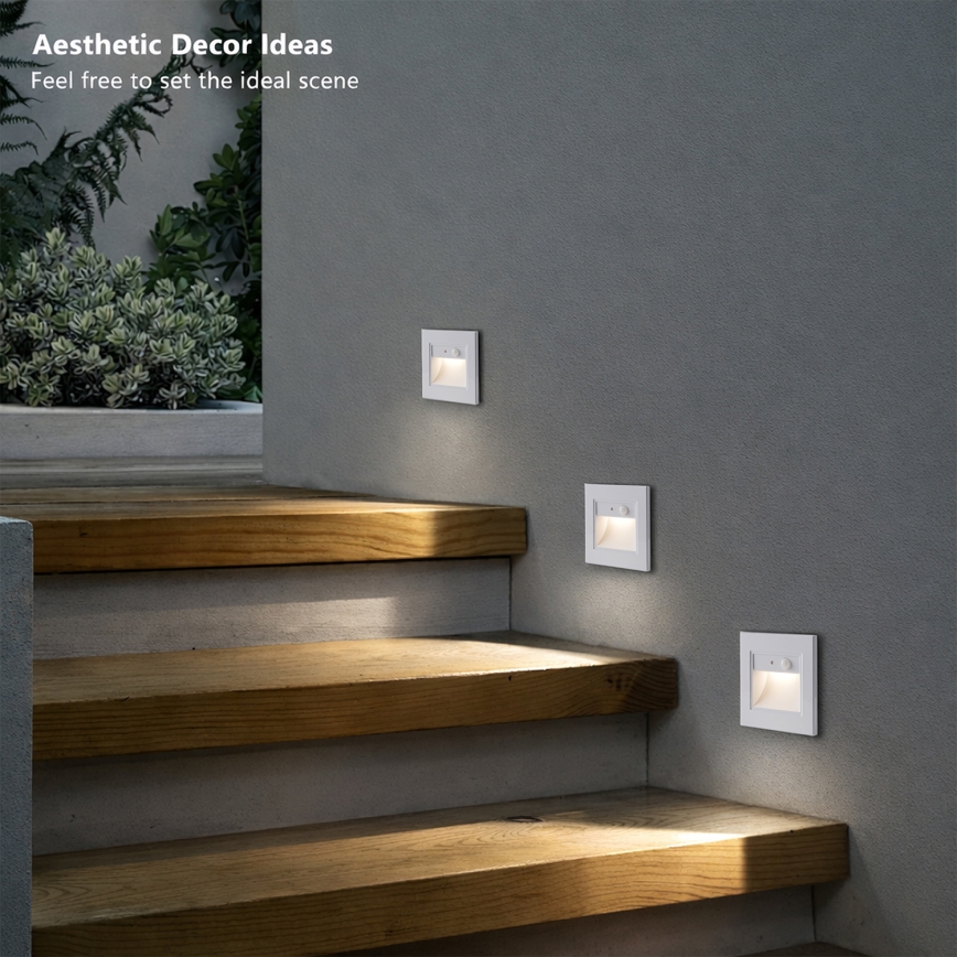 Brilagi - LED стълбищно осветително тяло със сензор STEP LIGHT LED/1,5W/230V IP44 бяло