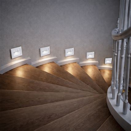 Brilagi - LED стълбищно осветително тяло със сензор STEP LIGHT LED/1,5W/230V IP44 бяло