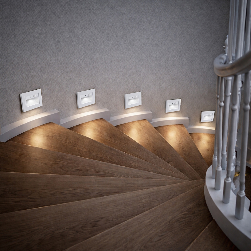 Brilagi - LED стълбищно осветително тяло със сензор STEP LIGHT LED/1,5W/230V IP44 бяло