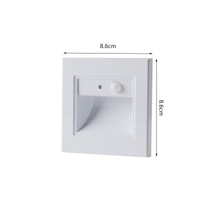 Brilagi - LED стълбищно осветително тяло със сензор STEP LIGHT LED/1,5W/230V IP44 бяло