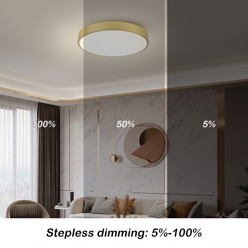 Brilagi - LED таванен осветител POOL LED/60W/230V 3000/4000/6000K, диаметър 60 см, златист