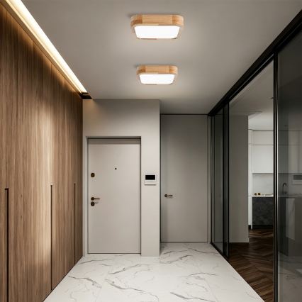 Brilagi - LED плафон WOODLINE SQUARE LED/32W/230V 3000/4000/6000K дъб 30x30 cm