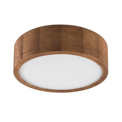 Brilagi - LED таванен плафон CARVALHO 1xE27/15W/230V дъб/череша Ø 27 см