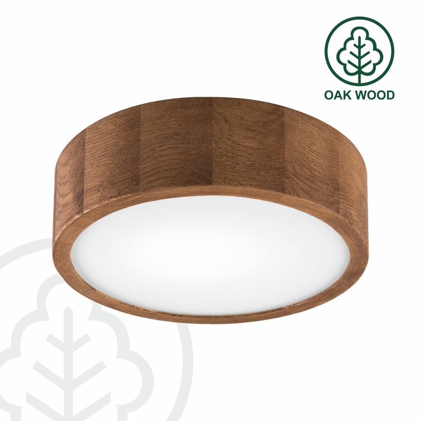 Brilagi - LED таванен плафон CARVALHO 1xE27/15W/230V дъб/череша Ø 27 см