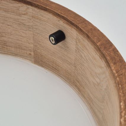 Brilagi - LED таванен плафон CARVALHO 1xE27/15W/230V дъб/череша Ø 27 см