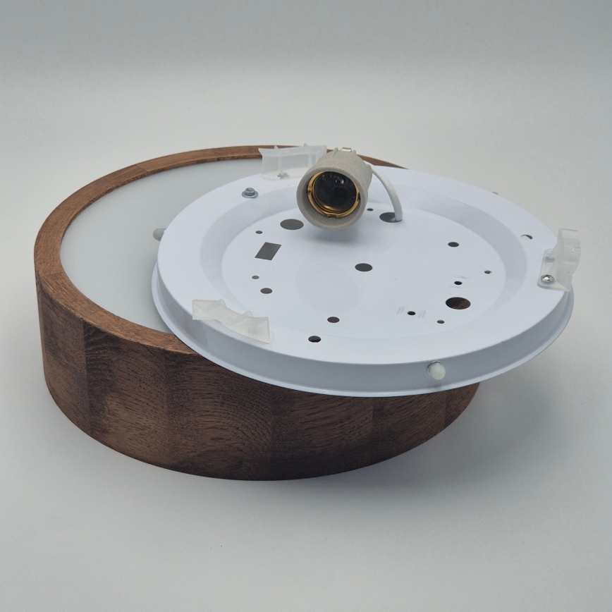 Brilagi - LED таванен плафон CARVALHO 1xE27/15W/230V дъб/череша Ø 27 см