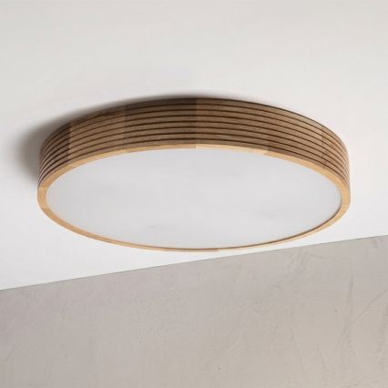 Brilagi - LED таванен плафон CARVALHO MODERN 4xE27/60W/230V дъб Ø 57,5 см