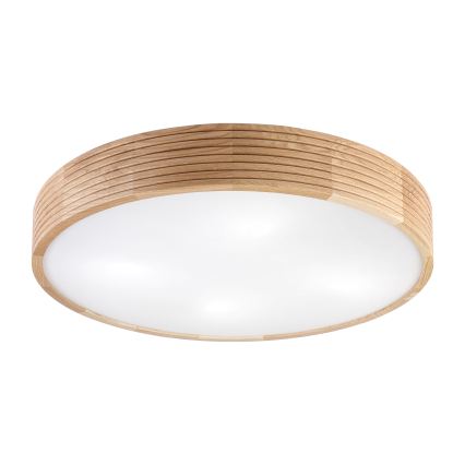 Brilagi - LED таванен плафон CARVALHO MODERN 4xE27/60W/230V дъб Ø 57,5 см