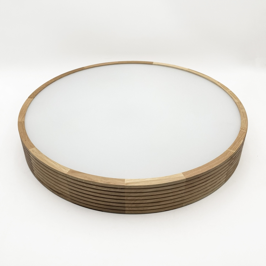 Brilagi - LED таванен плафон CARVALHO MODERN 4xE27/60W/230V дъб Ø 57,5 см
