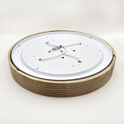 Brilagi - LED таванен плафон CARVALHO MODERN 4xE27/60W/230V дъб Ø 57,5 см