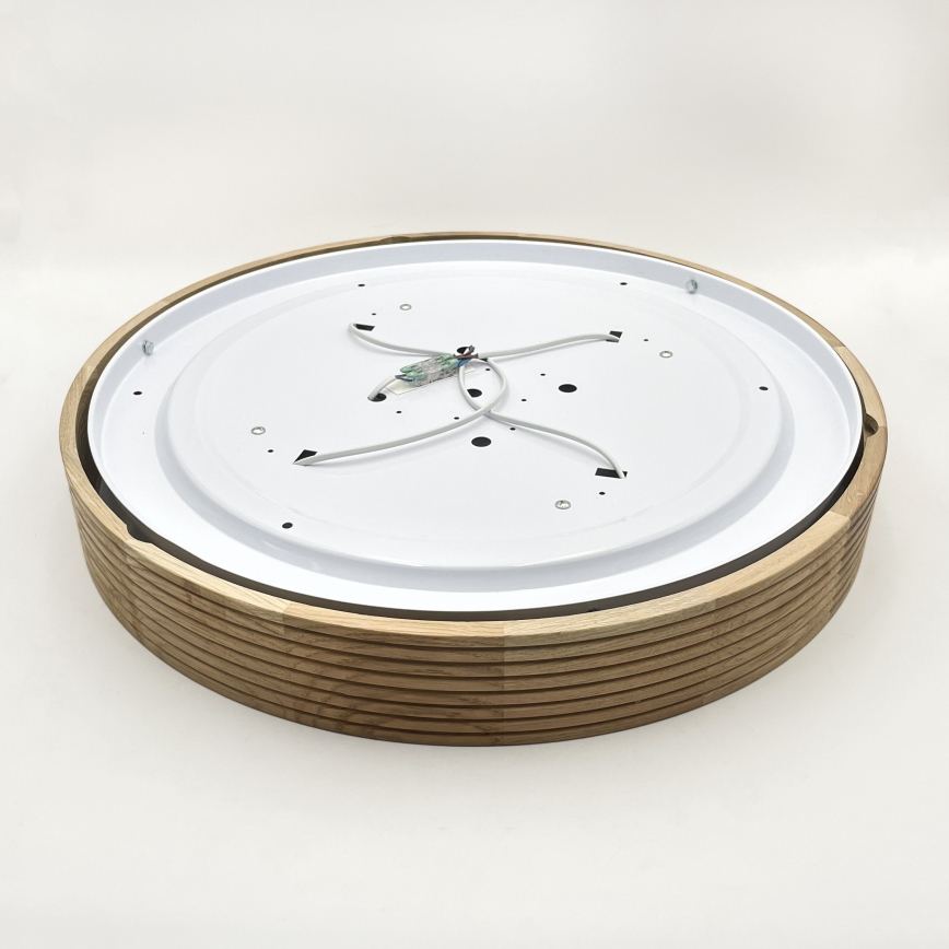 Brilagi - LED таванен плафон CARVALHO MODERN 4xE27/60W/230V дъб Ø 57,5 см