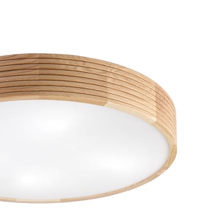 Brilagi - LED таванен плафон CARVALHO MODERN 4xE27/60W/230V дъб Ø 57,5 см