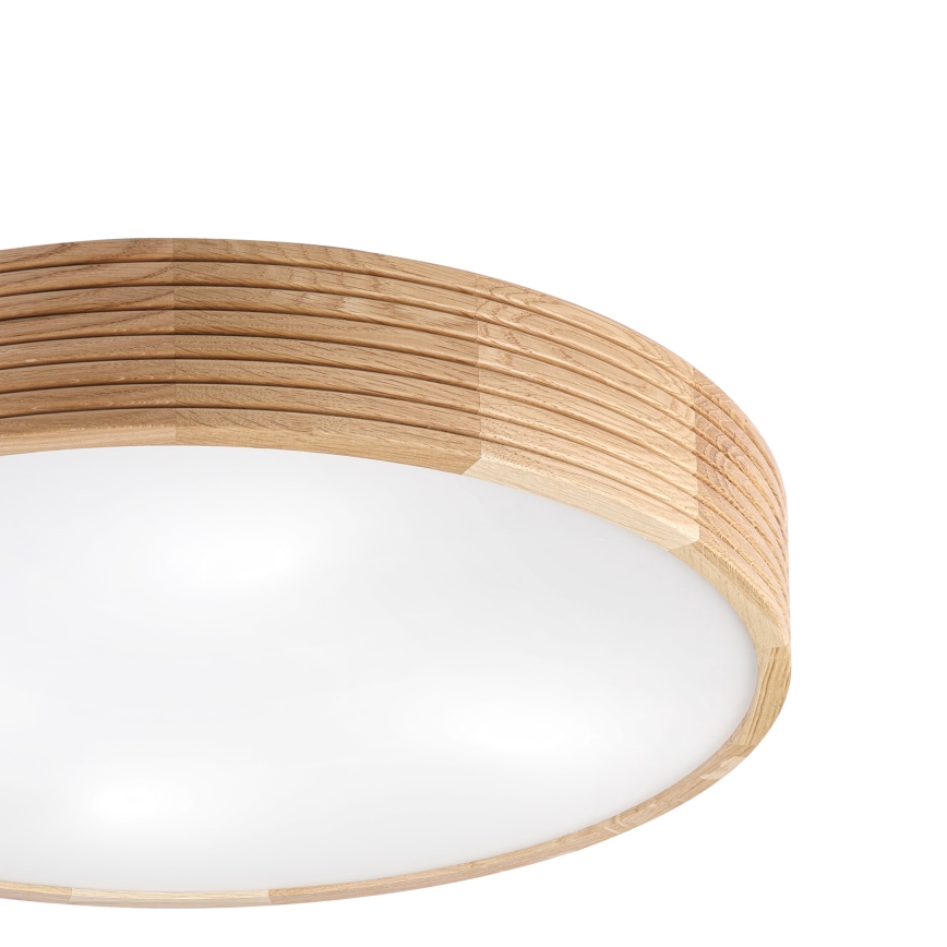 Brilagi - LED таванен плафон CARVALHO MODERN 4xE27/60W/230V дъб Ø 57,5 см