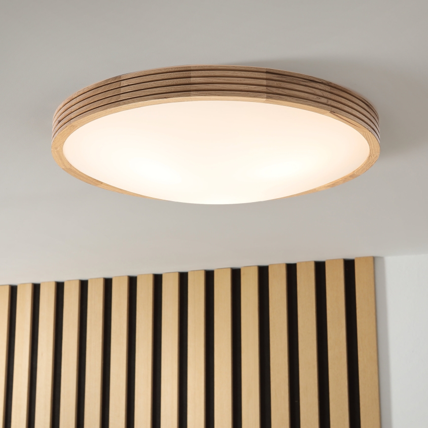 Brilagi - LED плафон CARVALHO MODERN SLIM 3xE27/60W/230V Ø 47,5 cm дъб