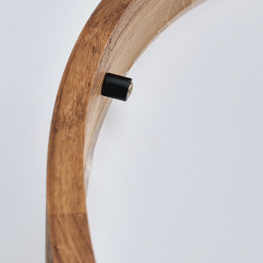 Brilagi - LED таванен плафон CARVALHO SLIM 3xE27/15W/230V дъб/череша, диаметър 47 см