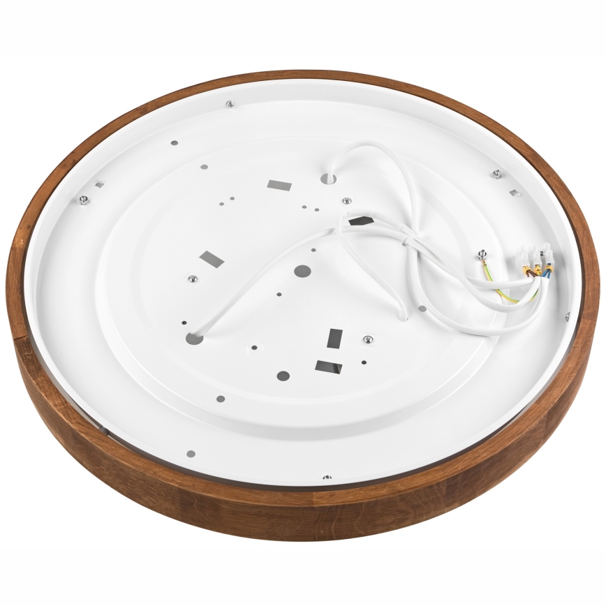Brilagi - LED таванен плафон CARVALHO SLIM 3xE27/15W/230V дъб/череша, диаметър 47 см
