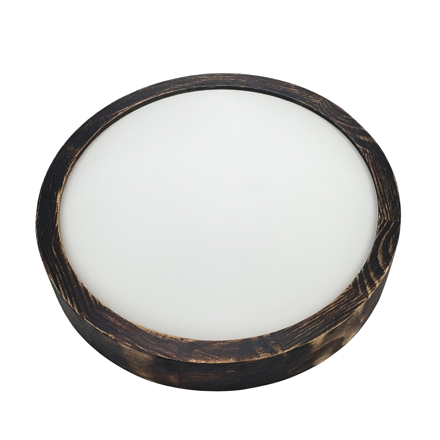 Brilagi - LED таванен плафон CARVALHO SLIM SMOKEY LED/20W/230V, дъб, Ø 27,5 см