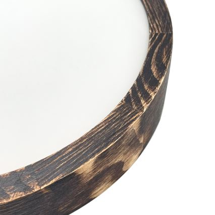 Brilagi - LED таванен плафон CARVALHO SLIM SMOKEY LED/20W/230V, дъб, Ø 27,5 см