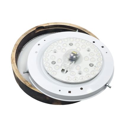 Brilagi - LED таванен плафон CARVALHO SLIM SMOKEY LED/20W/230V, дъб, Ø 27,5 см