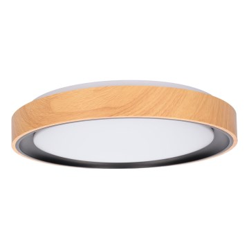 Brilagi - LED таванен плафон FLOCO LED/24W/230V диам. 30 см дървесен декор/черен