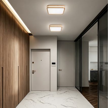 Brilagi - LED таванно осветително тяло MOLINA SQUARE LED/32W/230V 3000/4000/6000K дъб 30x30 см