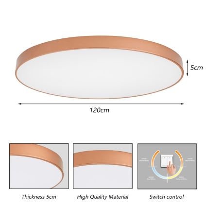 BRILAGI - LED таванно осветително тяло POOL LED/180W/230V 3000/4000/6000K pr. 120 cm медно