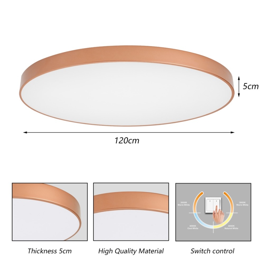 BRILAGI - LED таванно осветително тяло POOL LED/180W/230V 3000/4000/6000K pr. 120 cm медно