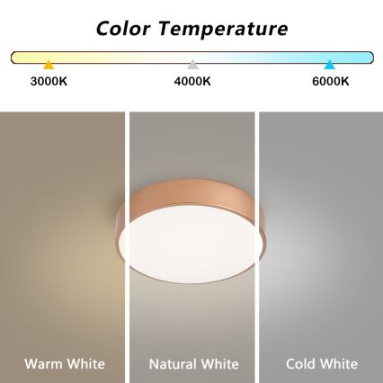 BRILAGI - LED таванно осветително тяло POOL LED/24W/230V 3000/4000/6000K, диаметър 20 см, медно