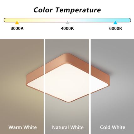 Brilagi - LED плафон POOL LED/48W/230V 3000/4000/6000K 50x50 cm бронзов