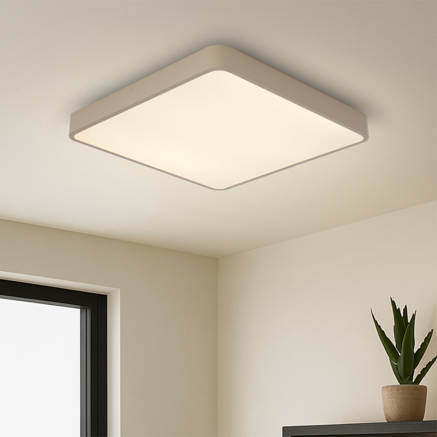 BRILAGI - LED димируемо таванно осветително тяло POOL SQUARE LED/36W/230V 3000-6000K 40x40 cm бежово + дистанционно управление