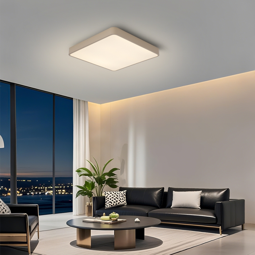 BRILAGI - LED димируемо таванно осветително тяло POOL SQUARE LED/36W/230V 3000-6000K 40x40 cm бежово + дистанционно управление