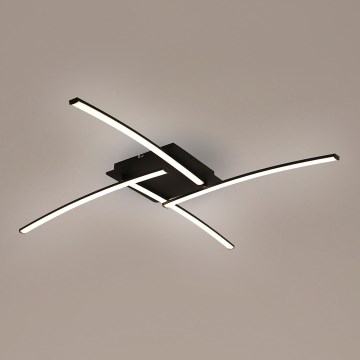 Brilagi - LED таванен плафон STRIPES LED/32W/230V 69x69 см черен