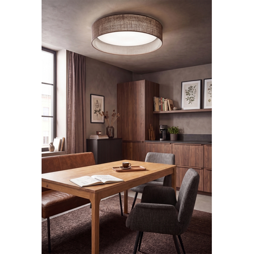 Brilagi - LED таванен плафон VELVET SIMPLE LED/24W/230V 4000K Ø 45 см кафяв