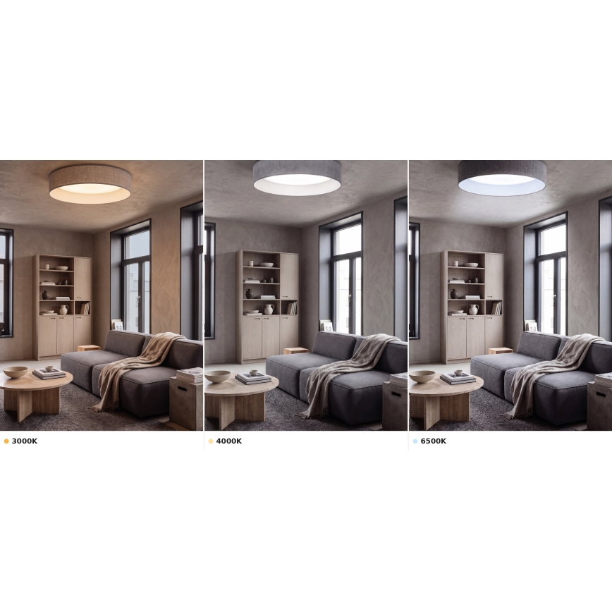 BRILAGI - LED таванно осветително тяло VELVET VARI LED/24W/230V 3000/4000/6500K диам. 45 см сиво
