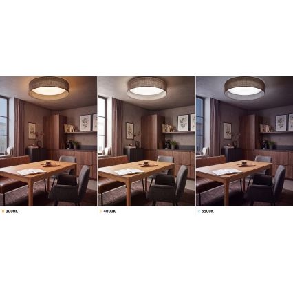 BRILAGI - LED плафон VELVET VARI LED/24W/230V 3000/4000/6500K диам. 45 см кафяв