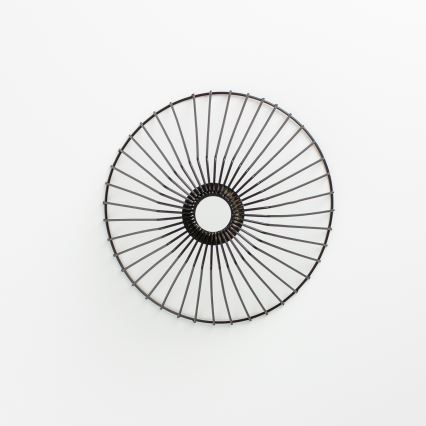 Brilagi - LED таванен полилей CERIA WIRE 1xE27/40W/230V Ø 30 см черен/дъб