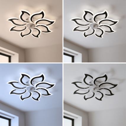 Brilagi - LED таванен вентилатор с функция за димиране LED/44W/230V Ø 90 см, черен + дистанционно управление