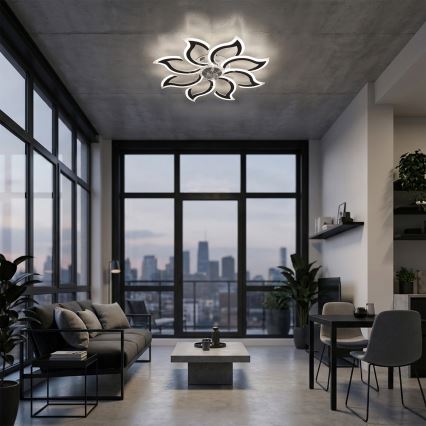 Brilagi - LED таванен вентилатор с функция за димиране LED/44W/230V Ø 90 см, черен + дистанционно управление